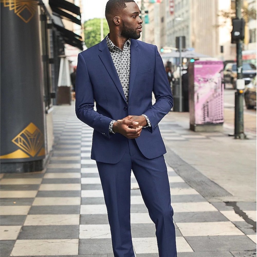 Express Navy Suit - Modern Fit - Performance Stretch